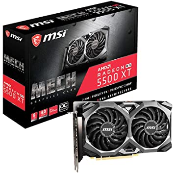 MSI Radeon RX 5500 XT MECH 8G OC (8GB GDDR6/PCI Express 4.0/1647MHz - 1845MHz/14000MHz)