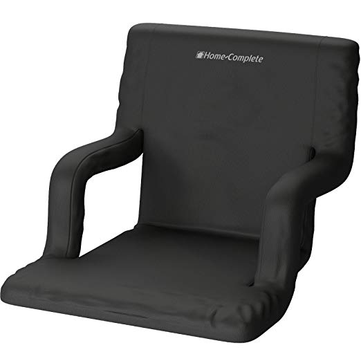 Home-Complete Wide Stadium Seat Chair Bleacher Cushion with Padded Back Support