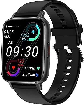 LEMFO Smart Watch, Fitness Tracker with Bluetooth Answer and Make Calls, Smart Watch for Men with Blood Pressure, Blood Oxygen and Sleep Monitor,1.69 inch Touch Screen, Step Counter Watch,Black