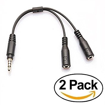 Top-spring All Kinds of 3.5mm Y Cable Spliter - 3.5 mm Stereo Audio Y-Splitter 2 Female to 1 Male Cable Adapter (2 pack)