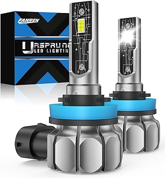 Fahren Ursprung H11/H8/H16 LED Fog Light Bulbs, 8000 Lumens 350% Brighter than Halogen, 6500K Cool White LED Fog Lamps, Non-polarity, 50000 Hours Lifespan, Pack of 2…