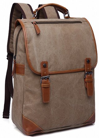 Kenox Vintage College Backpack School Bookbag Canvas Laptop Backpack