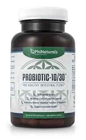 Probiotic 1030 - Probiotics Supplement For Digestive Health with 30 Billion CFU's of 10 Strains