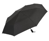 Mosiso Travel Umbrella Classic Black Compact Auto OpenClose Travel Umbrella Wind Tested 55MPH Perfect Gift For Men and Women with One Year Warranty