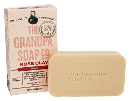 GRANDPAS SOAP Soap Bar Clay Rose, 4.25 Ounce