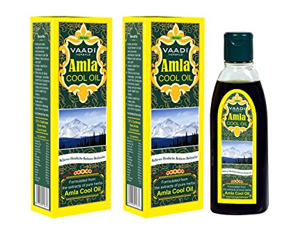 Amla Oil - Brahmi Oil - Blend of Brahmi and Amla Herbal Oil(Pack of 2 X 6.76 Ounces) - Vaadi Herbals