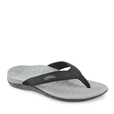 Orthaheel Mens/Womens Wave Sandals (Mens 5 Womens 6, Black)