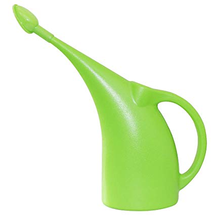 MyLifeUNIT Plastic Small Watering Can for Indoor Plants, 1/2-Gallon with Shower Head