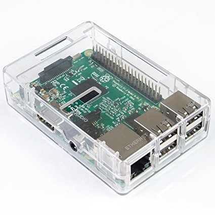 SunFounder Transparent ABS Cases for Raspberry Pi 3, 2 Model B & Raspberry Pi 1 Model B