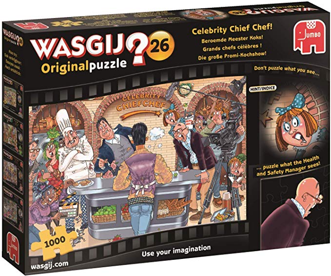 Jumbo 19150 Wasgij Original 26-Celebrity Chief Chef 1000 Piece Jigsaw Puzzle