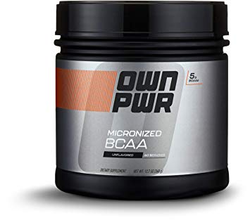 Amazon Brand - OWN PWR BCAA Powder, Unflavored, 60 servings, Micronized Branched Chain Amino Acids (2:1:1 Ratio)