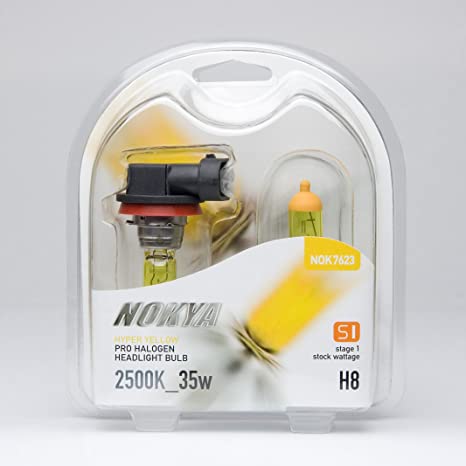 Nokya Arctic Yellow H8 Headlight Bulb (Stage 1) and Free Alcohol Swabs