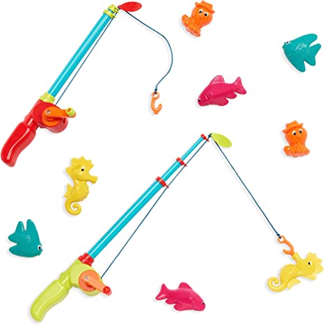 B. toys by Battat Fishing Play Set for Kids – Magnetic Fishing Game – 2 Fishing Rods & 8 Sea Animals – Water Toys for Bath, Pool – Little Fisher’s Kit – 3 Years  ,BX2090Z