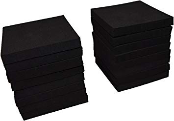 XCEL Value Pack Rubber Foam Non Slip Furniture Pads, Craft Foam, Cushion Foam, Acoustic Foam Studio Squares 3 in x 3 in x 3/8 in, Made in USA (16 Pack)