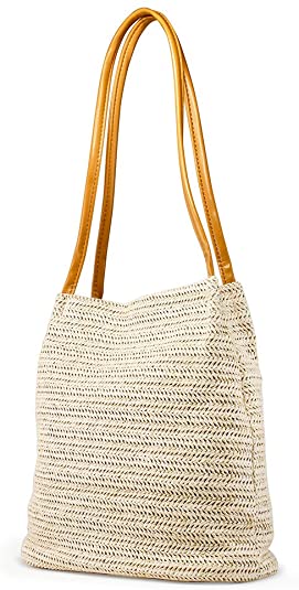 OCT17 Women Straw Beach Bag tote Shoulder Bag Summer Handbag