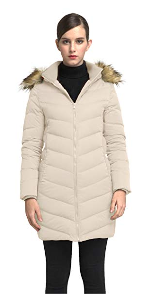 Orolay Women's Thickened Mid-Long Down Jacket