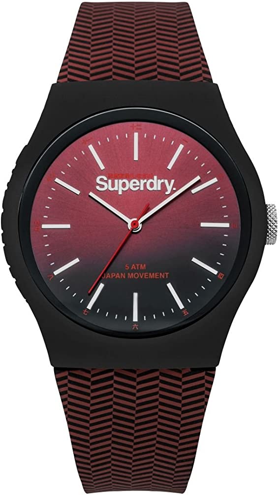 Superdry Womens Analogue Quartz Watch with Silicone Strap SYG184RB