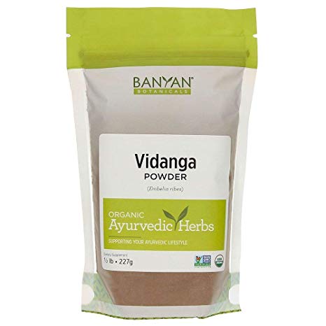 Banyan Botanicals Vidanga Powder - Certified Organic, 1/2 Pound - Bolsters The Natural defenses of The GI Tract*