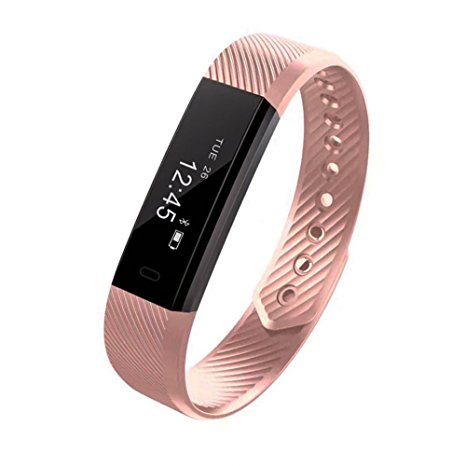 Fitness Tracker Watch, LINTELEK Smart Band Step Tracker Calorie Counter Sleep Monitor Touch Screen Activity Health Tracker Wearable Pedometer Smart Bracelet for iPhone Android Smartphone