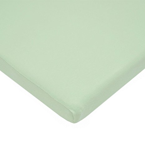 TL Care 100% Cotton Value Jersey Knit Fitted Bassinet Sheet, Celery