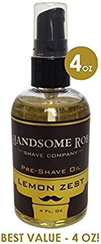 Lemon Pre Shave Oil - 4oz! By Handsome Rob Shave Co.
