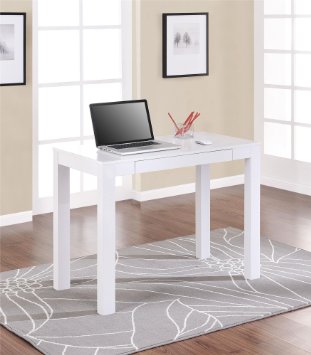 Altra Parsons Desk with Drawer, White