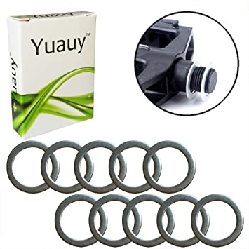 Yuauy 10 x Pedal Washers 20mm x 15mm w/ 1mm Thickness Stainless Steel Replacement Silver for Moutain Bike Road Bike