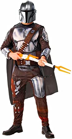 Star Wars The Mandalorian Adult Halloween Costume Jumpsuit/Belt/Bandolier/Cape/Mask