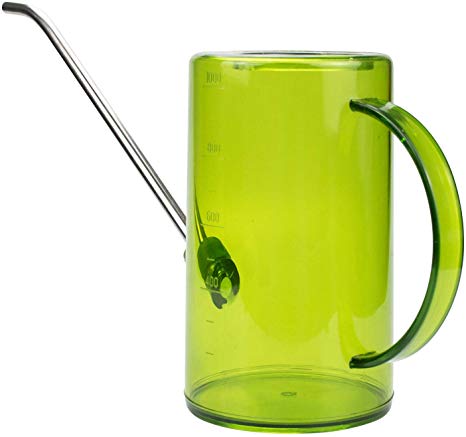 Fasmov Plastic Watering Can, Long spout, Gardening, Potted Watering, Translucent Appearance, Marked with Scale for Plant, Flower