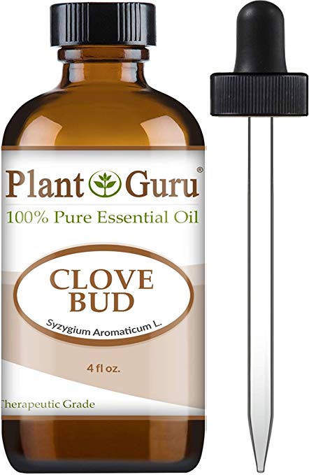 Clove Bud Essential Oil 4 oz 100% Pure Undiluted Therapeutic Grade for Aromatherapy Diffuser, Natural Remedies for Skin, Body, Hair. Great for DIY Candle and Soap Making.
