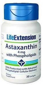 Life Extension Astaxanthin with Phospholipids, 4mg, 30 Softgels