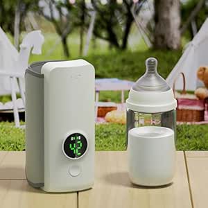 Portable Bottle Warmer, Baby Bottle Warmer, Portable Water Warmer, Portable Bottle Warmer for Travel Wireless Portable Baby Milk Warmer for Breastmilk or Baby Formula. (White)