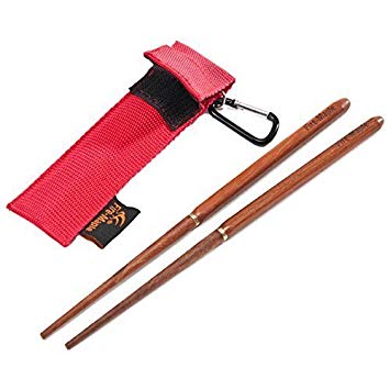 Fire-Maple Foldable Rosewood Chopsticks with Carry Bag Perfect for Backpacking Camp and Travel Portable Tableware