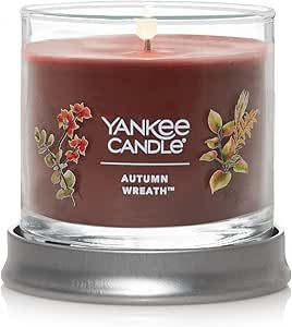 Yankee Candle Autumn Wreath Scented, Signature 4.3oz Small Tumbler Single Wick Candle, Over 20 Hours of Burn Time