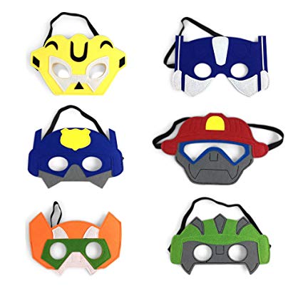 Costume Hero Party Generic Robots Favors Dress Up Masks Birthday Pretend Costumes Set of 6