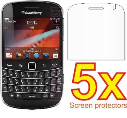 5pcs BlackBerry Bold 9900 9930 Premium Clear LCD Screen Protector Cover Guard Shield Protective Film Kit