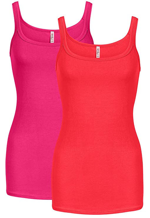 Cami Tank Tops for Women Reg and Plus Size Womens Camisoles Workout Top - Made in USA