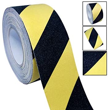 Typhon East High Traction Grip Tape, 3 Inch x 60 Foot, Anti-Slip 80-Grit Tread Tape with Industrial-Grade Adhesive, Non-Skid Tape for Stairs, Steps, Ladders, Indoor, Outdoor (Yellow and Black)