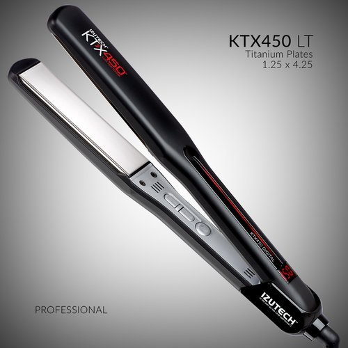 Izutech KTX 450 LT Pure Titanium Digital Flat Iron, Dual Heat Sensor 1.25 x 4.25 by Izunami