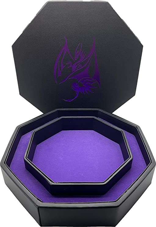 Purple Dragon - Tray of Holding Hexagon RPG Dice Tray