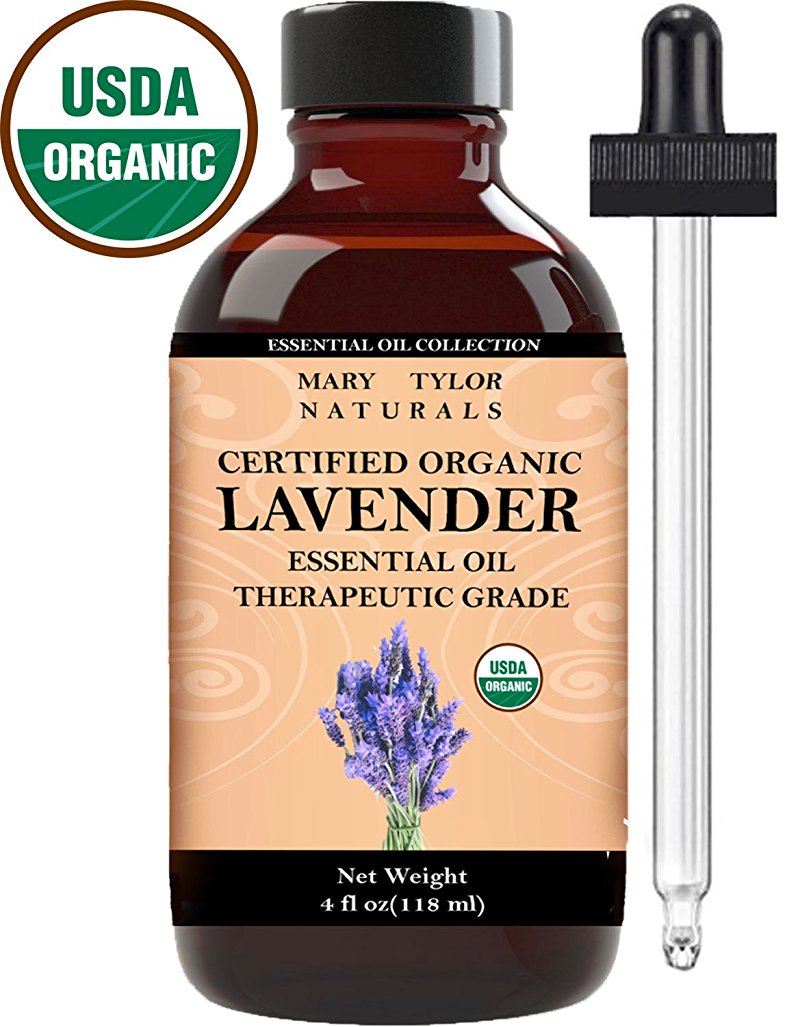 Lavender Essential Oil 4 oz, USDA Certified Organic, by Mary Tylor Naturals, Premium Therapeutic Grade, 100% Pure, Perfect for Aromatherapy, Relaxation, DIY Projects, Improved Mood and Much More.