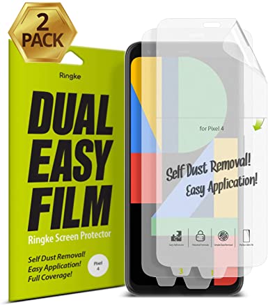 Ringke Dual Easy Film (2 Pack) Designed for Google Pixel 4 Screen Protector (2019)