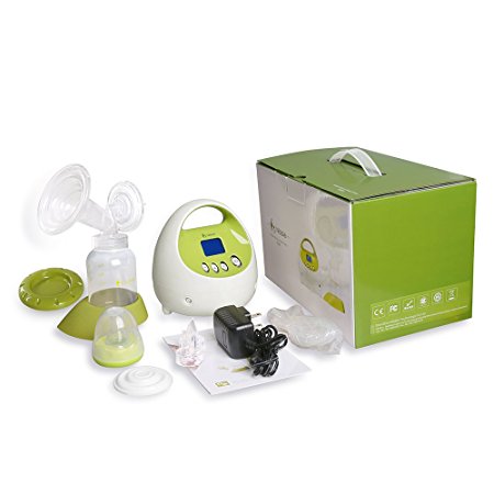 Nibble Comfort Electric Breastfeeding Pump with Rechargeable Battery - 10 Levels Suction Power Adjustable BPA-Free
