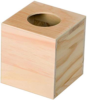 Artemio 14001159 Wooden Tissue Box Square-14cmx 13cmx 13Cm