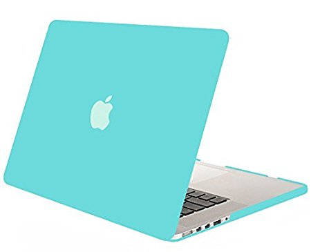 Mosiso Plastic Hard Case Cover Only for [Previous Generation] MacBook Pro Retina 15 Inch (Model: A1398) No CD-ROM, Turquoise