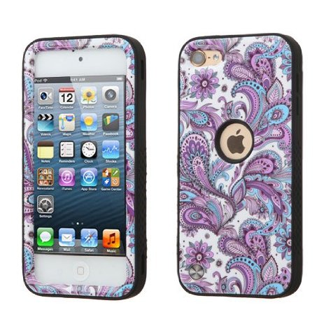 iPod Touch 5 Case iPod Touch 5th generation Case NageBee - iPod Touch 5 Design Dual-Use Flip PU Leather Fold Wallet Pouch Case case Premium Leather Wallet Flip Case for Apple iPod Touch 5 5th Generation Wallet Art Purple Flower