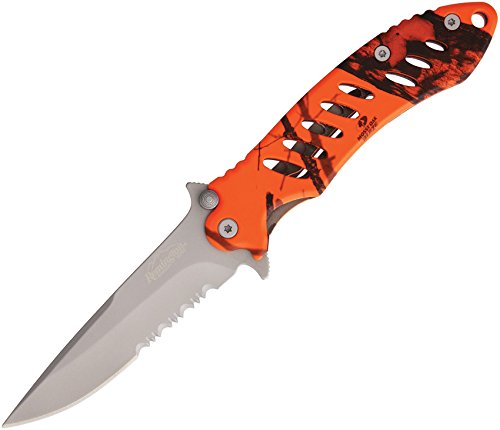 Remington Cutlery R19768 F.A.S.T. Large Folder Knife with Bead Blast Finish Serrated Blade, 5-Inch, Mossy Oak Blaze