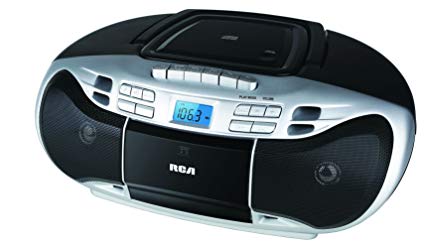 RCA Portable Stereo CD Boombox with Cassette Tape Player - Digital AM/FM Radio, (RCD378D)