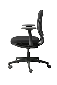 GODREJ INTERIO Ergonomic Motion Mid Back Executive Chair - Adjustable Armrest (Carbon Black with Grey Body)