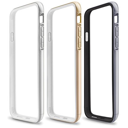 CIKOO 3PCS/Pack Ultra Thin Slim Soft Rubber TPU Gel Bumper Case Cover Skin for iPhone 6 6S 4.7 inch (Gold, Gray, Silver)